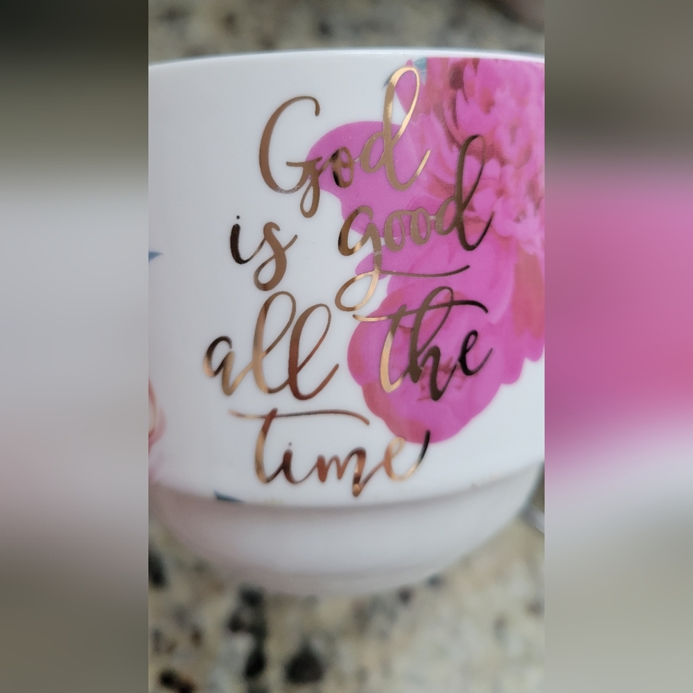 Floral Stackable Mug Set with Stand - Picture 5 of 7